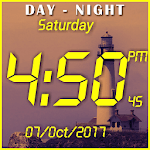 Day night changing clock live wallpaper icon