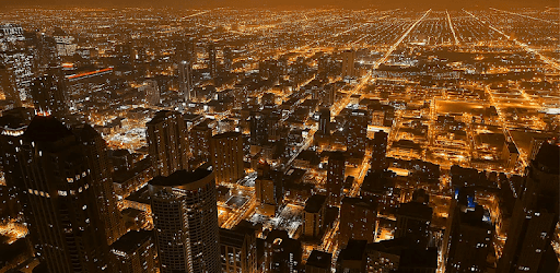 4K Downtown Night Traffic Video Live Wallpaper PC screenshot