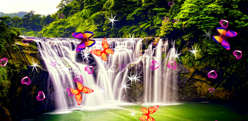 3D Waterfall Wallpapers PC screenshot