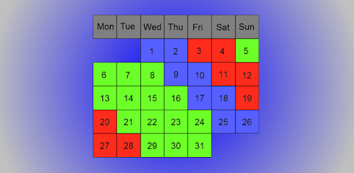 Shift Work Calendar PC screenshot