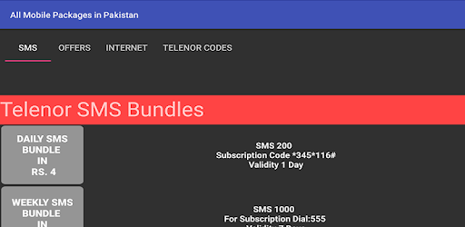 Mobile Packages Pakistan 2018 PC screenshot