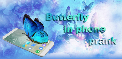 Butterfly in phone prank PC screenshot Butterfly in phone prank PC screenshot