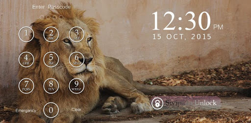 Lion Keypad Screen Lock Theme PC screenshot Lion Keypad Screen Lock Theme PC screenshot