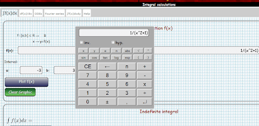 Integral calculator PC screenshot Integral calculator PC screenshot