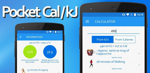 Pocket Cal/kJ PC screenshot