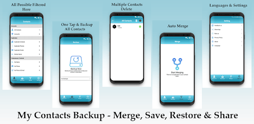 My Contacts Backup - Merge, Save, Restore & Share PC screenshot My Contacts Backup - Merge, Save, Restore & Share PC screenshot
