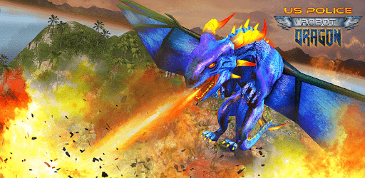 US Police Transform Robot Car Fire Dragon Fight PC screenshot