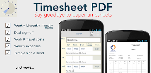 Timesheet PDF PC screenshot