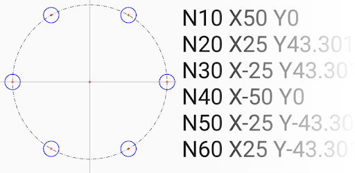 CNC Bolt Circle PC screenshot