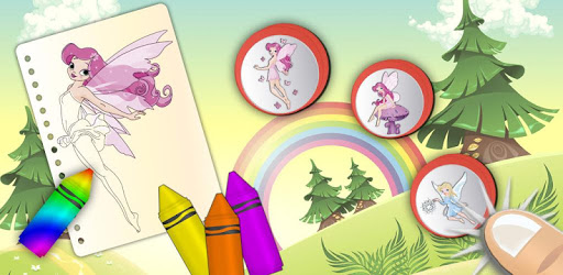 Fairies to paint & stickers PC screenshot Fairies to paint & stickers PC screenshot