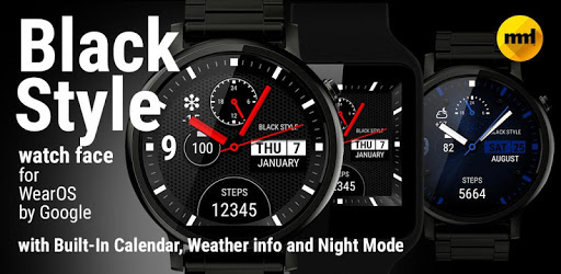Watch Face Black Style PC screenshot