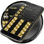 Dialer Metal Gold Dots Theme for PC Dialer Metal Gold Dots Theme for PC