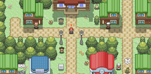 wallpaper: pixel pokemon village PC screenshot