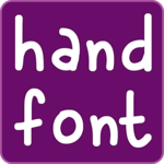 Hand fonts for FlipFont - with fonts resizer icon