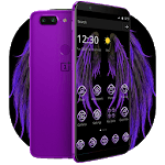 Neon Purple Wings Theme for PC