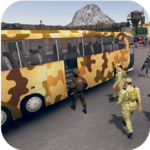 Us army soldiers transport- military bus transport icon