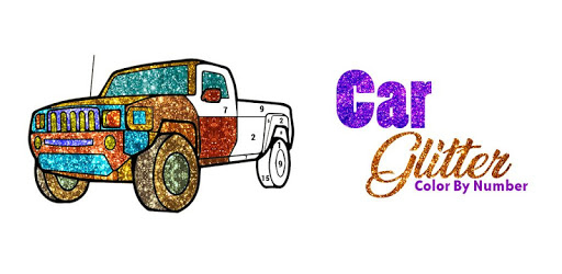 Cars Glitter Color by Number-Vehicle Coloring Book PC screenshot