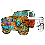 Cars Glitter Color by Number-Vehicle Coloring Book for PC