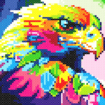 Animals Cross Stitch : Needlework Color by Numbers icon