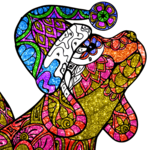 Dogs Glitter Color by Number - Adult Coloring Book icon