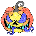 Halloween Glitter Color by Number Coloring Book icon
