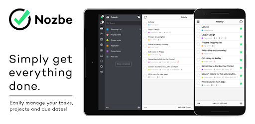 Nozbe: to-do, tasks, projects & team PC screenshot