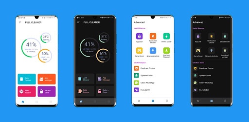 Full Cleaner - Dark theme phone cleaner & booster PC screenshot