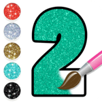 Glitter Number Coloring and Drawing Book icon