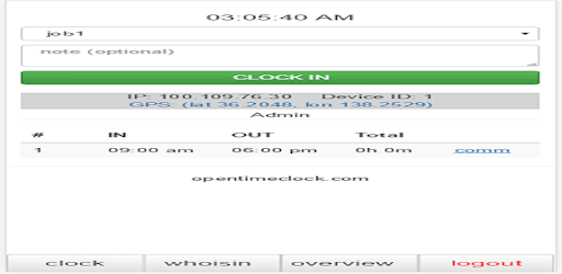 OpenTimeClock2008 PC screenshot OpenTimeClock2008 PC screenshot