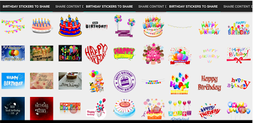 Happy Birthday Chat stickers PC screenshot