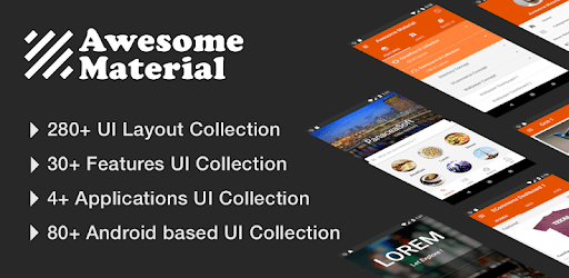 Awesome Material ( Material Design UI Template ) PC screenshot