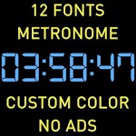 Simple Big Digital Clock with Metronome icon