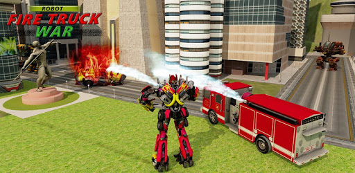 Robot Firefighter Truck Rescue City War PC screenshot