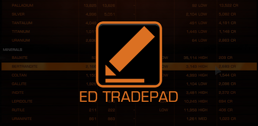 Elite Dangerous TradePad PC screenshot