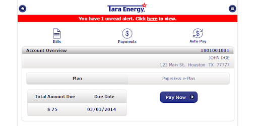 Tara Energy, LLC PC screenshot Tara Energy, LLC PC screenshot