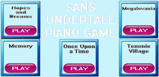 Sans Undertale Piano Game PC screenshot