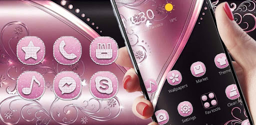Pink Black Business Theme PC screenshot