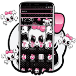 Pink Cute Skull Theme icon