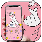 Pink Finger Heart Love Theme icon