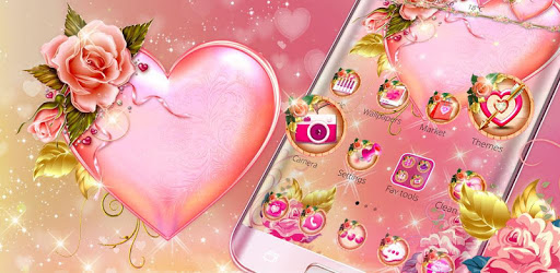 Pink Rose Heart Theme PC screenshot Pink Rose Heart Theme PC screenshot