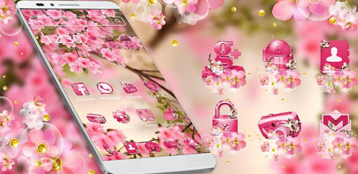 Pink Summer Flower Theme PC screenshot