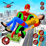 Superhero Light Robot Rescue: Speed Hero Games icon
