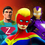 Superhero Captain Girl Street fight icon