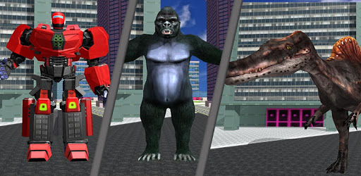 Dino Rampage Attack: City T-Rex VS Angry Gorilla PC screenshot