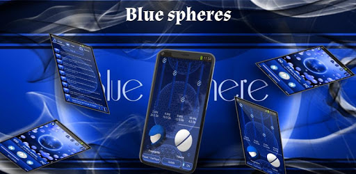Blue spheres Music Player Skin PC screenshot