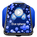 Blue spheres Music Player Skin icon