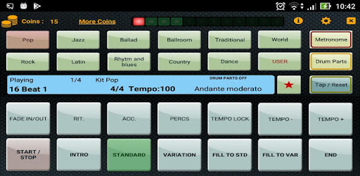 Metrodrummer metronome and drum machine PC screenshot Metrodrummer metronome and drum machine PC screenshot