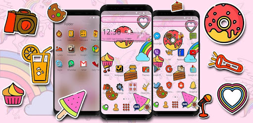 Colorful Rainbow Unicorn Theme PC screenshot