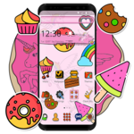 Colorful Rainbow Unicorn Theme icon