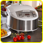 Multicooker, crock pot photo recipes cookbook icon